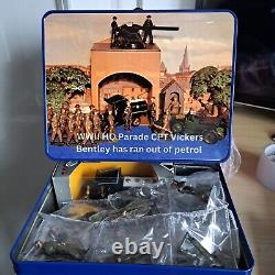 WWII Britains cast soldiers. HQ parade/Corgi Bentley/ford tanker. Unique tin