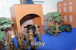 WWII Britains cast soldiers. HQ parade/Corgi Bentley/ford tanker. Unique tin