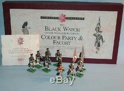 W BRITAINS #5297 BLACK WATCH COLOUR PARTY & ESCORT 10 piece boxed set 1997