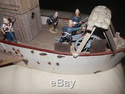 W. Britain British Nile River Gunboat With Gun & Figures