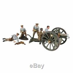 W Britain 23078 WWI 1914 British 13 Pound Gun RHA With Five Man Crew
