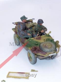 W Britain 25051 Type 166 Schwimmwagen 12th SS Division Crew DAMAGED SET B