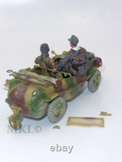 W Britain 25051 Type 166 Schwimmwagen 12th SS Division Crew DAMAGED SET B