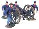 W Britain 31148 Union Artillery Set No 4 Running Up Ordinance Rifle 4 Man Crew