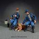 W Britain 31307 Acw Good Friends & Conversation 2 Seated Union Officers & Dog