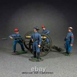W Britain 31425 ACW Load! Confederate Artillery with 12 Pound M1841 Howitzer