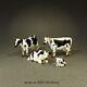 W Britain 35020 Village Green, Black Randall Lineback Cows (made In Resin)
