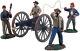 W Britain Acw #31098 Confederate Artillery Set No. 3 -10 Pound Parrot Retired
