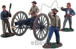 W Britain Acw #31098 Confederate Artillery Set No. 3 -10 Pound Parrot Retired
