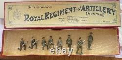 W. Britain Lead Soldiers Royal Regiment of Artillery Set with Box 1930s