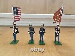 W Britain Limited Edition Collection #17917 United States Marine Corps 4 Pcs