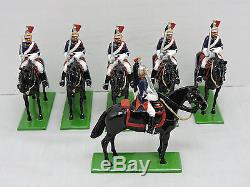 W Britain Mounted Fantassin of the Garde Republicaine 6 Pc Set #00250 with Box