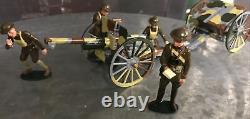 W Britain Set 41025 -French 75mm Gun And Caisson With US Marine Detachment