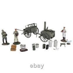 W Britain Soldiers 23101 WWI German 1908 Hf11 Limber Field Kitchen Figures Accs