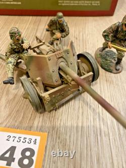 W Britain Wwi Breakout Normandy 1944 German 17th Pak 40 Cannon & Crew 17659 54mm