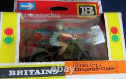 W. Britain's Deetail Toy Soldiers Afrika Korps Dispatch Rider 9694
