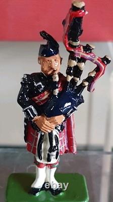 W. Britains 00214 Scots Guards Band Of The Pipes And Drums 1899 Set Boxed + Coa