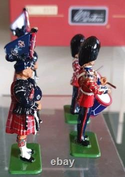 W. Britains 00214 Scots Guards Band Of The Pipes And Drums 1899 Set Boxed + Coa
