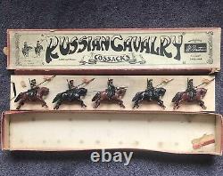 W Britains #136 Imperial Russian Cossacks w Lances at Gallop WHISSTOCK BOX