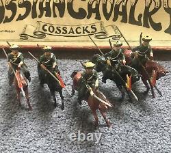 W Britains #136 Imperial Russian Cossacks w Lances at Gallop WHISSTOCK BOX