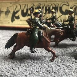 W Britains #136 Imperial Russian Cossacks w Lances at Gallop WHISSTOCK BOX