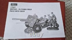 W. Britains 17587 British Infantry 25LB Field Artillery Cannon Gun with Crew
