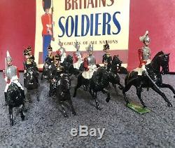 W Britains 50 Lifeguards 4th Hussars 10 Pieces, Double Box Lovely