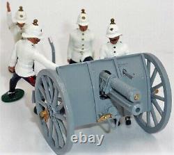 W Britains Metal Toy Soldiers 13 PDR Gun R. H. A. 4 Man Detachment Set 8918