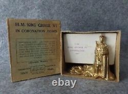 W. Britains No1472 HM King George VI in Coronation Robes Gilt Finish Lead Figure