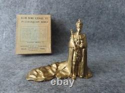 W. Britains No1472 HM King George VI in Coronation Robes Gilt Finish Lead Figure