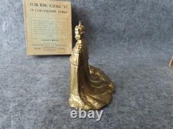 W. Britains No1472 HM King George VI in Coronation Robes Gilt Finish Lead Figure