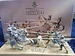 W Britains Pavia 1525 Diorama. No. 40291. Nine piece set inclusive of base