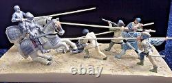 W Britains Pavia 1525 Diorama. No. 40291. Nine piece set inclusive of base