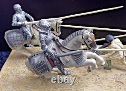 W Britains Pavia 1525 Diorama. No. 40291. Nine piece set inclusive of base