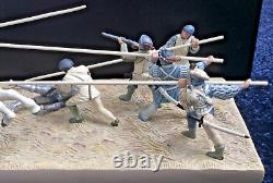 W Britains Pavia 1525 Diorama. No. 40291. Nine piece set inclusive of base