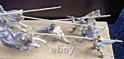 W Britains Pavia 1525 Diorama. No. 40291. Nine piece set inclusive of base