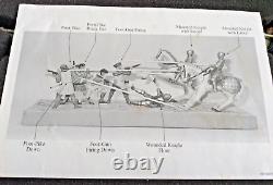 W Britains Pavia 1525 Diorama. No. 40291. Nine piece set inclusive of base