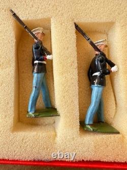 W Britains Post War 1948 Set 228 U. S. Marines with White Caps Original Paint