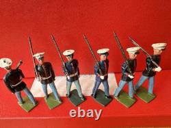 W Britains Post War 1948 Set 228 U. S. Marines with White Caps Original Paint