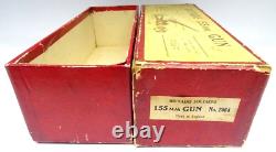 W. Britains Set 2064 a 155mm Gun with matt green finish in Original Box