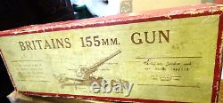 W. Britains Set 2064 a 155mm Gun with matt green finish in Original Box