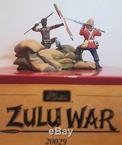 W Britains ZULU WAR Defending The Wall 24th Foot & Udloko Warrior Set no 20029