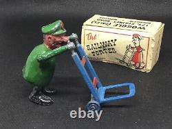 Woggle Toy THE RAILWAY PORTER (lime Green 281) Most Of Box See Photos