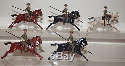 XB12 Britains loose set 94 the 21st Lancers in tin helmets. Rare 1940 version